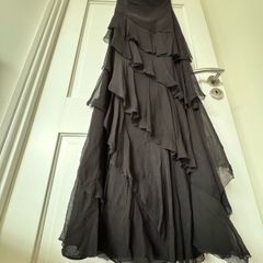 COAST tiered maxi dress, black