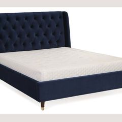 Serenity Navy Velvet Super King 6' Bed Frame