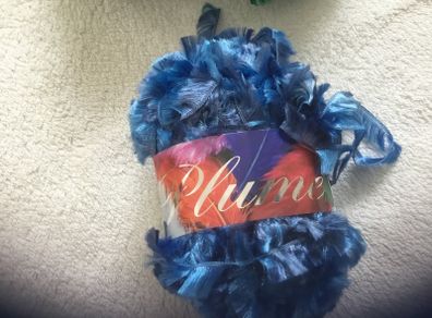 Elle Plune blue yarn