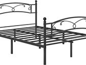Double bed frame in metal White double bed frame, bed frame, metal bed frame, guest bed, for adults, children, easy installation, for small rooms, white