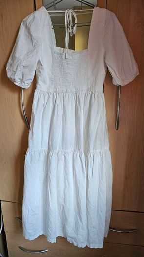 NEW - UNIQLO white cotton dress UK 8