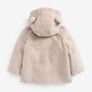 Cosy Pink girls coat with ears on hood size 5-6 Image 3