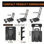 Folding Hand Truck, 6 Wheels Fold Up Hand Cart with 2 Elastic Ropes, Portable 225KG Capacity Heavy Duty Luggage Cart Image 2