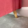 Single bed frame - pink velvet Image 5