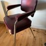 Fabulous Authentic Mid Century Chrome/ leatherette red Armchair Image 5
