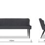 Grey Faux Leather High Back Bench Dining Bench.Good condition.Collectio.n only Image 4