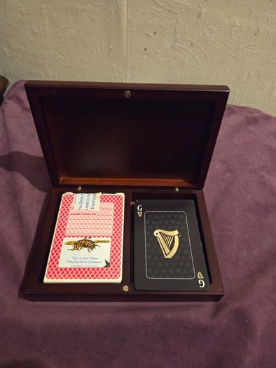 Mahogany Dual Deck Playing Card Box
