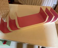 Pink wall shelves matching