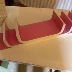 Pink wall shelves matching