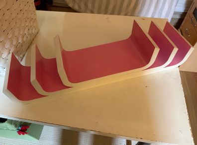Pink wall shelves matching