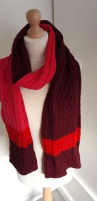 Beautiful Avoca Warm Winter Scarf Maroon/Pink Combo