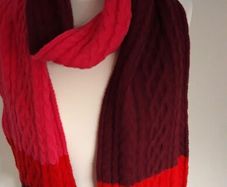 Beautiful Avoca Warm Winter Scarf Maroon/Pink Combo