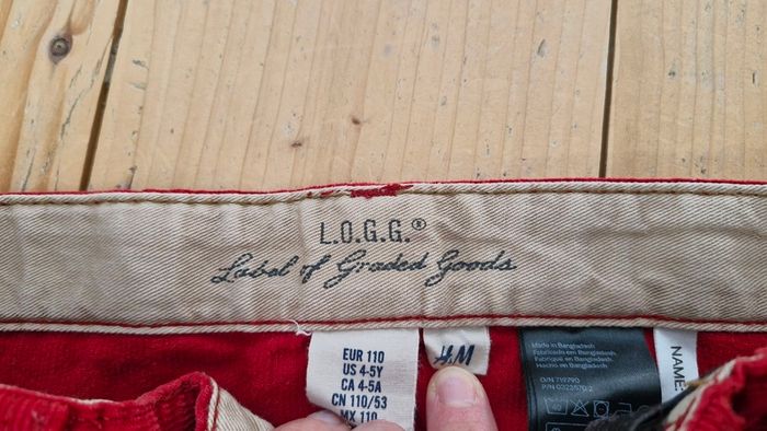 H&M red cord trousers, age 4-5