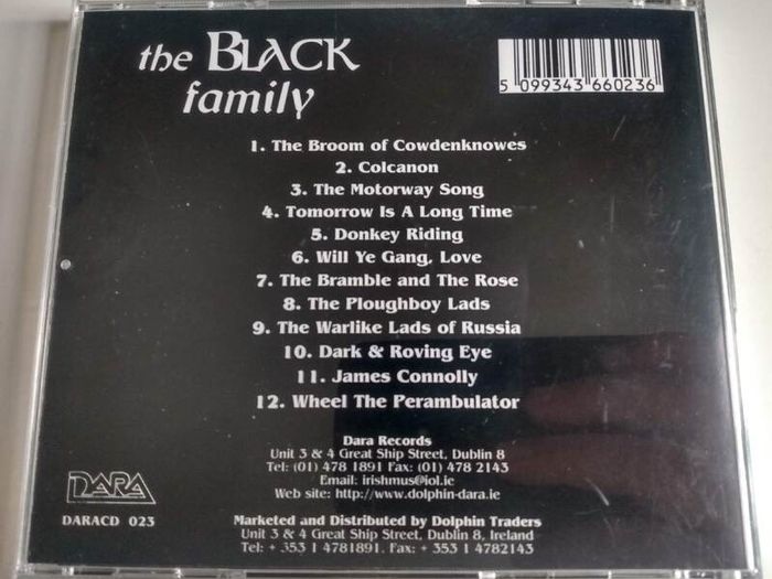 The Black Family - S/T CD (1986) DARA Records Irish Folk Original Press EX+