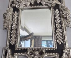 2 ornamental silver mirrors