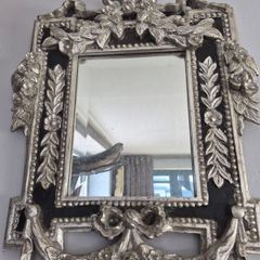 2 ornamental silver mirrors