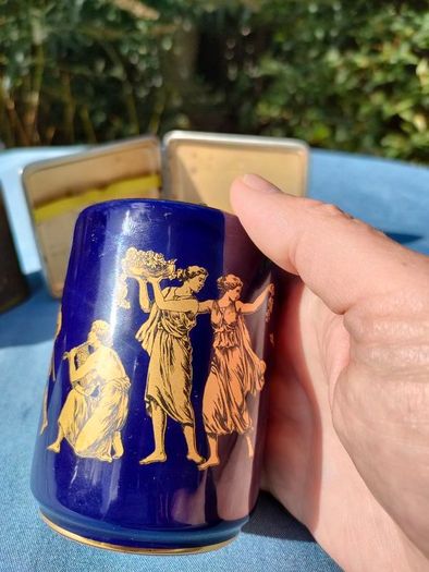 Vintage Colibri table lighter and Two cases
