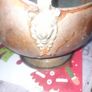 Beautiful Antique Brass, Copper and Porcelain Coal Scuttle Image 3