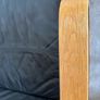Ikea Poang Leather Chair & Footstool Image 5