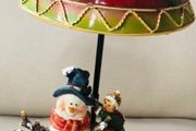 Christmas snowman tealight