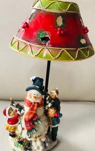 Christmas snowman tealight