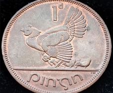 [#297] - Ireland 1968 | Irish 1d | One Penny | KM.11 | AU
