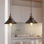 2 Pack Vintage Industrial Black Pendant Light for Kitchen Island, Retro Chandeliers Fixtures E26 E27 Base, Hanging Ceiling Light Lamp Fixture, Bar Lights Hanging Image 5