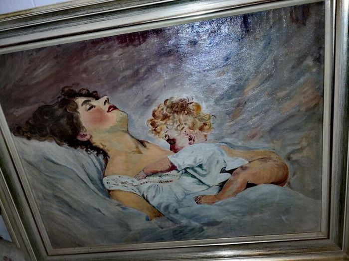 Large oil painting - Motherhood