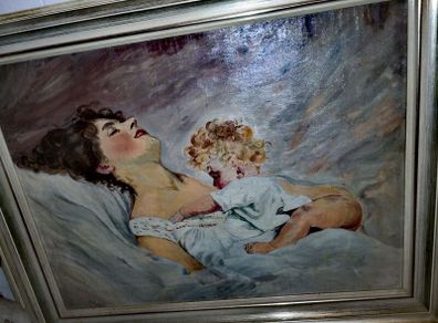 Large oil painting - Motherhood