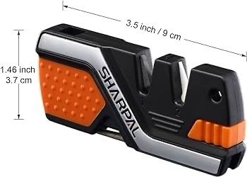 NEW SALE | 101N 6-In-1 Pocket Knife Sharpener and Survival Tool, with Fire Starter, Whistle and Diamond Sharpening Rod, Quickly Restore and Hone Straight and Serrated Blade