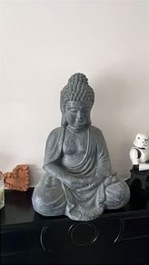Grey Buddha Statue - Indoor / Garden Decorative Ornament