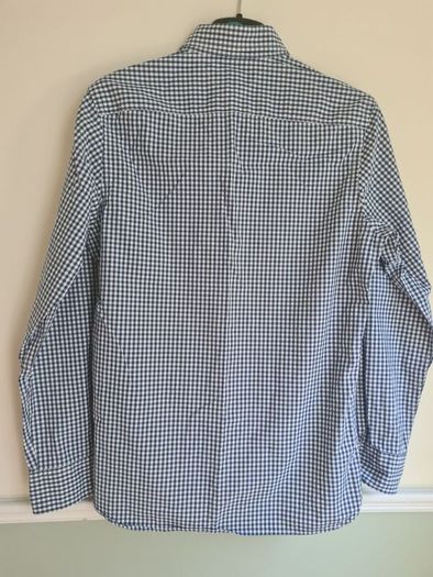 mens Tommy Hilfiger long sleeve check shirt Size Small navy blue white