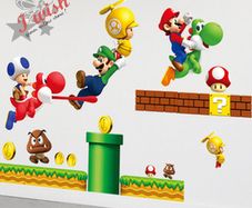 Nice and  Funny Super Mario Game Wall Stickers Perfect for Children Room, Nursery