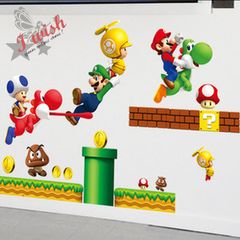 Nice and  Funny Super Mario Game Wall Stickers Perfect for Children Room, Nursery
