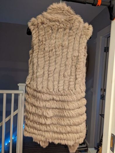 French real fur women vest