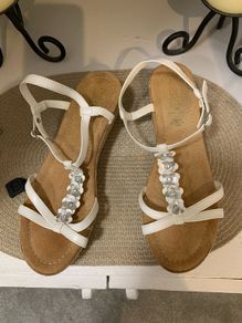 White sandals