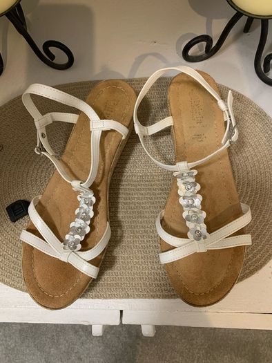 White sandals
