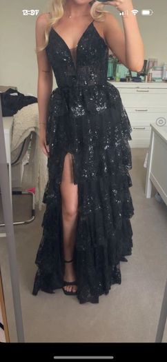 Dani's showroom black debs dress, formal dress prom dress