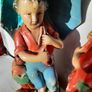 vintage large Chalk boy and Girl Image 4