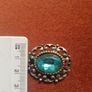 Vintage Brooch Silver with Turquoise Stone Image 8