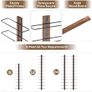 Wall Wine Rack for 9 Bottles, Metal Black & Wood Look - Hanging for Wall Mounting, Bottle Rack for Wine Image 6