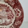 Transferware plates, farmhouse plate, red transferware Image 5