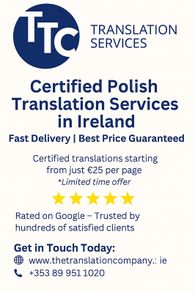 Certified Polish Translation Services in Ireland