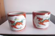 Pair Dragon and Phoenix Ceramic Incense  Burner