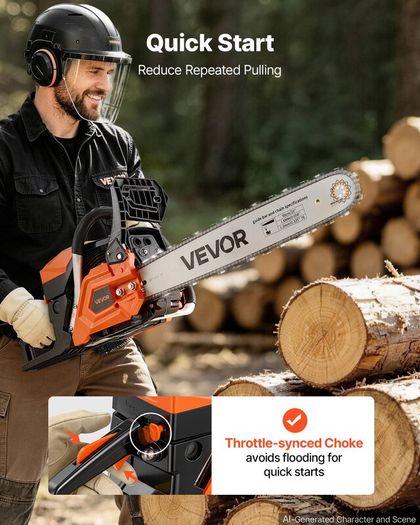 58cc Petrol Chainsaw with 20in Bar