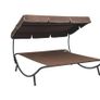 BRAND NEW 200 x 173 x 135 cm Sun Lounger Outdoor Daybed with Awning Beach Chair for Campsite Backyard Furniture Chairs Weather Resistance Image 2