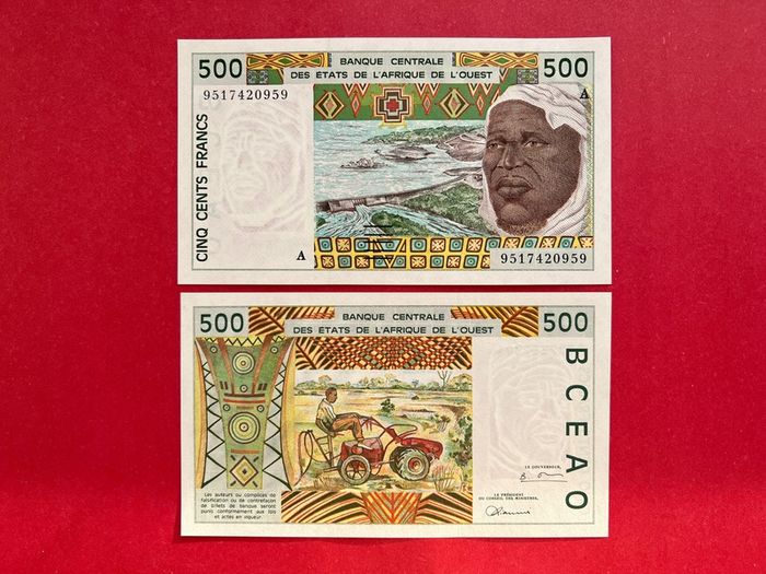 West African States  500 Francs  1995 ( Ivory Coast ) ( Uncirculated )