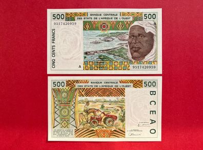 West African States  500 Francs  1995 ( Ivory Coast ) ( Uncirculated )