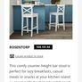 2 x IKEA ROSENTORP country kitchen bar stools. Rrp 85 euro each Image 7