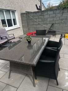 Rattan patio table and chairs